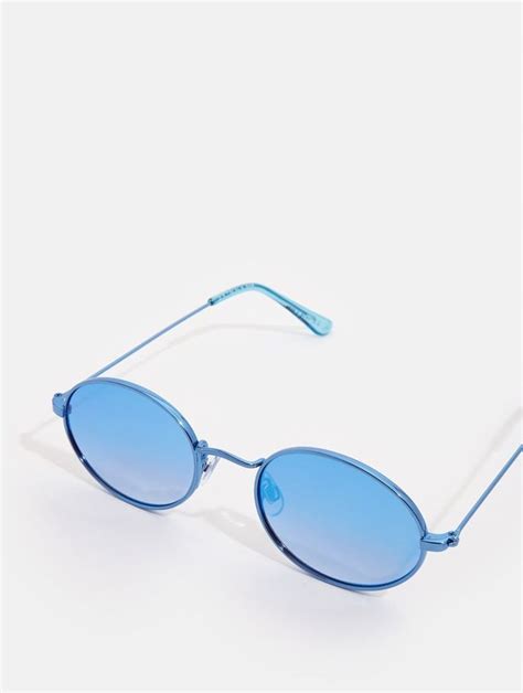 blue oval sunglasses